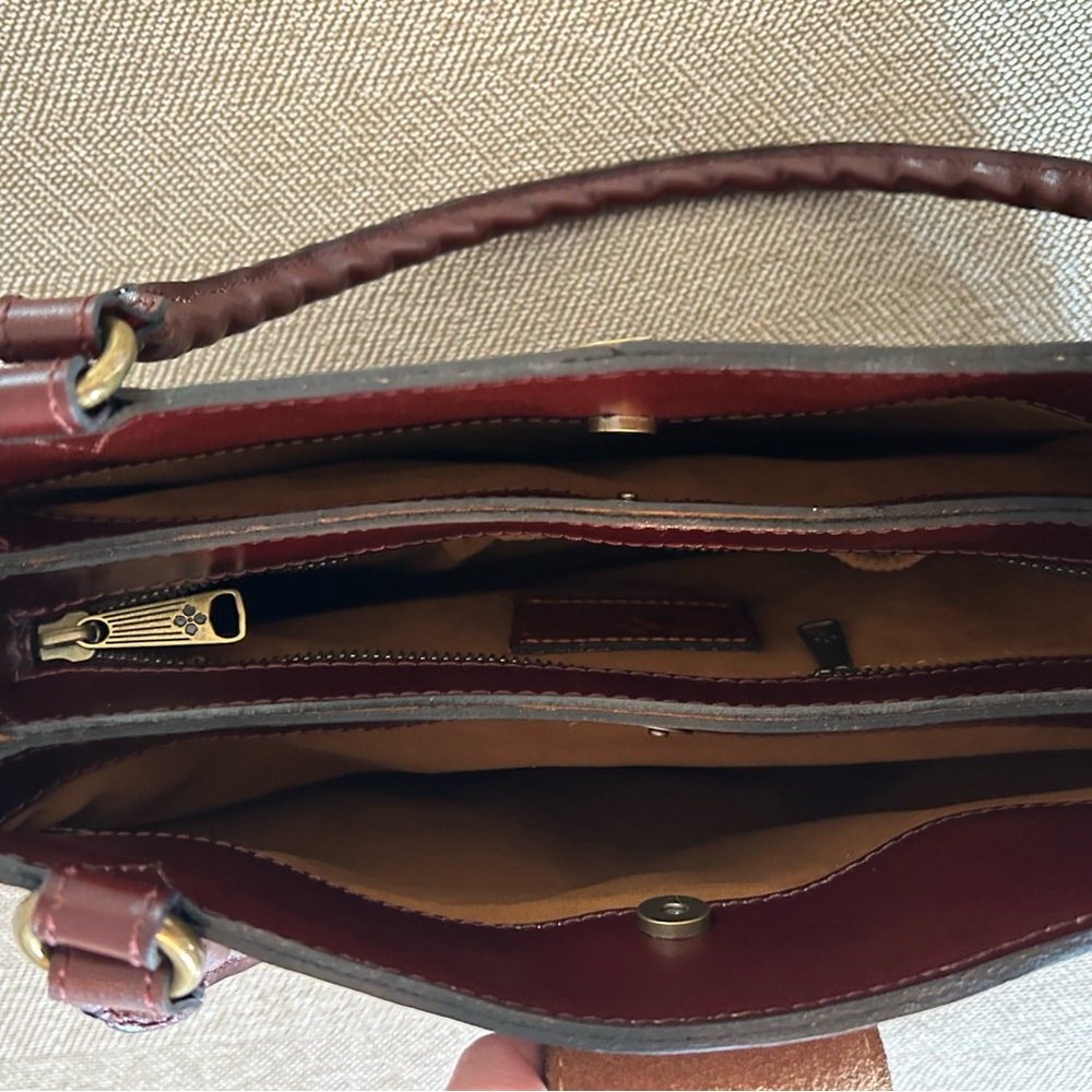 Patricia Nash Rienzo satchel shoulder bag purse leather - Picture 8 of 11